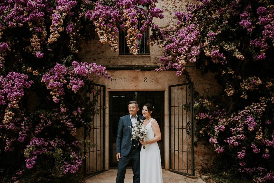 Boda entre viñedos