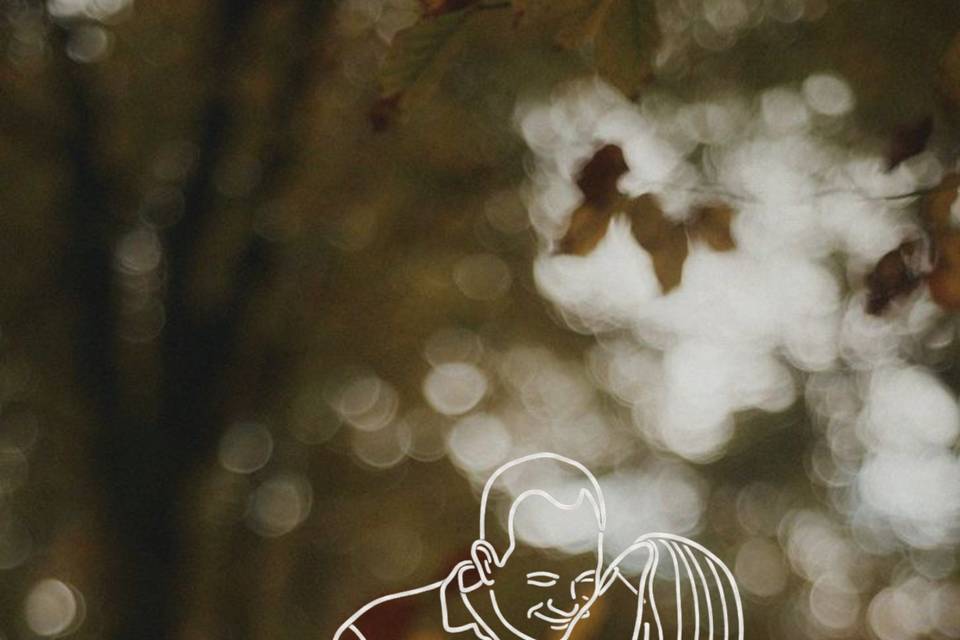 Dibujo Silueta Foto Novios