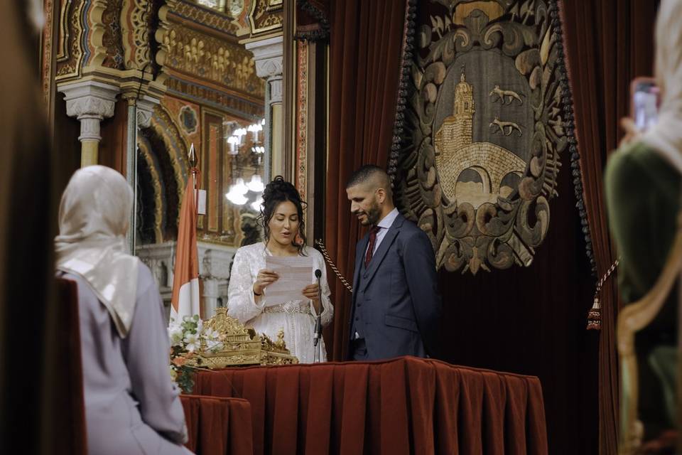 Boda civil Salón Árabe Bilbao