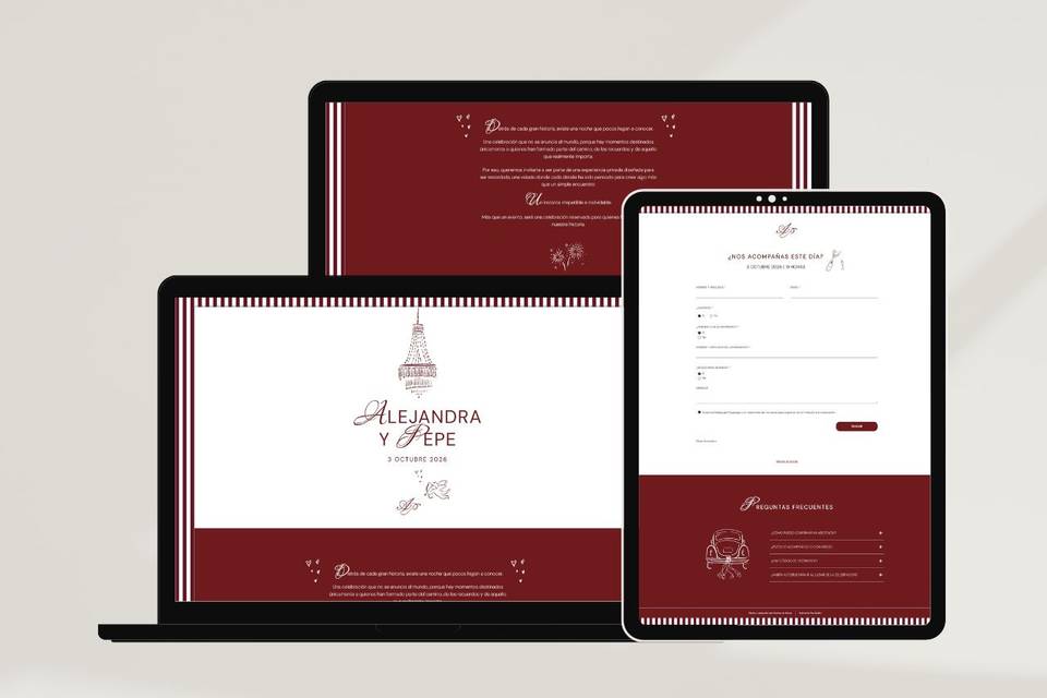 Invitación web personalizada