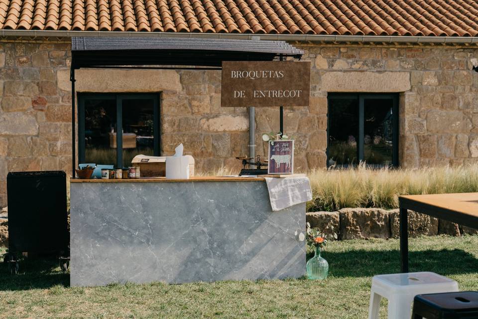 Barra de broquetes d'entrecot