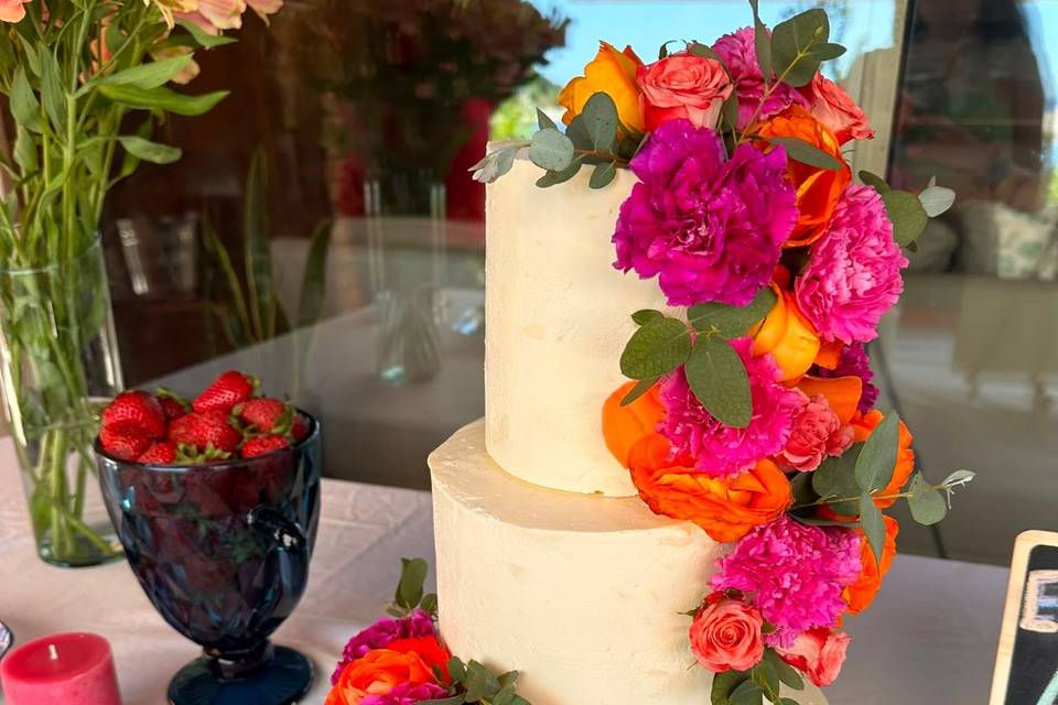Tarta Flores naturales