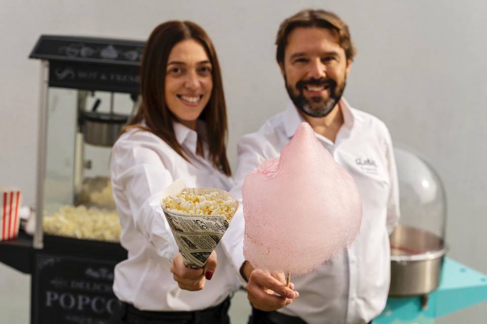 Palomitas y algodón dulce