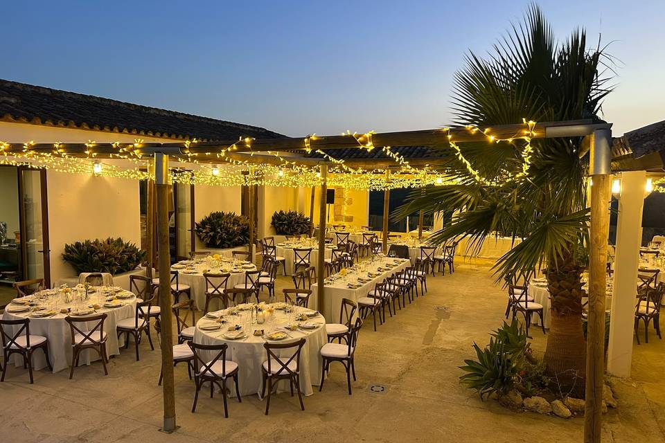 Patio decorado