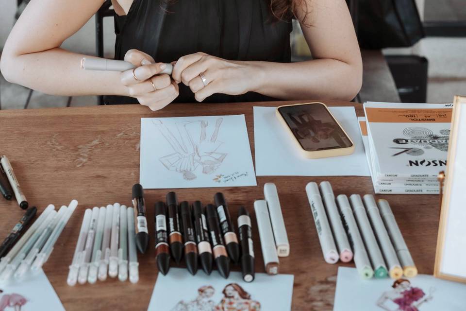 Ilustración en vivo para bodas