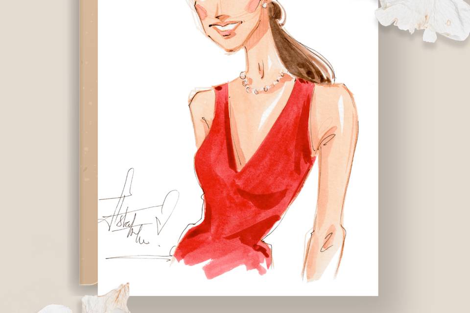 Elegante sketch retrato