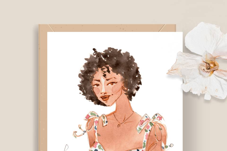 Elegante sketch retrato