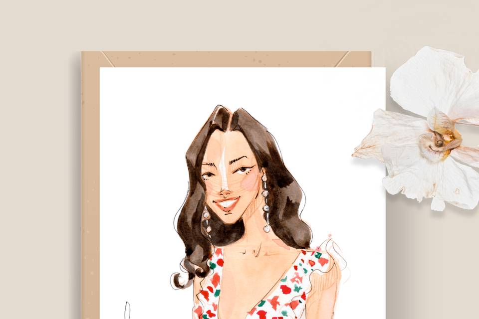 Elegante sketch retrato
