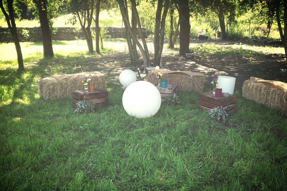 Zona chill out boda boho chic