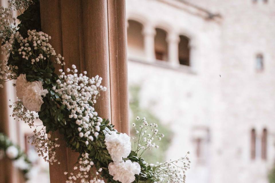 Columnas de flores