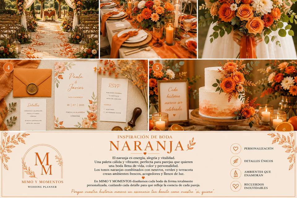 Inspiración boda | naranja