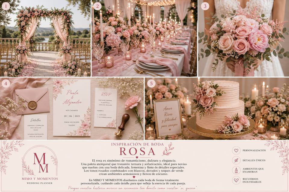 Inspiración boda | rosa