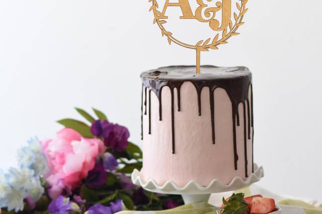 Topper Cake iniciales