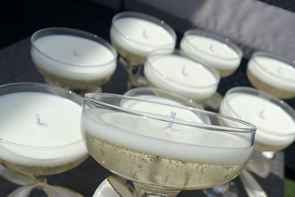 Vela personalizada champagne