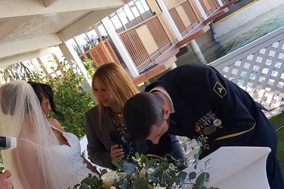 Preciosa boda militar