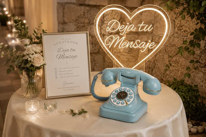 Teléfono moderno azul