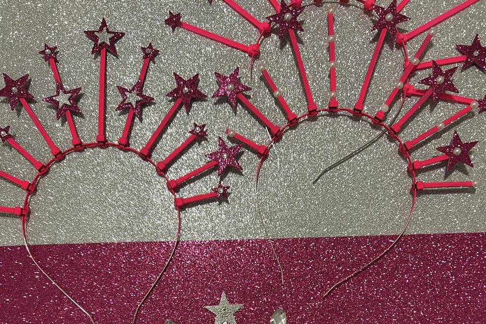 Diadema de estrellas novia