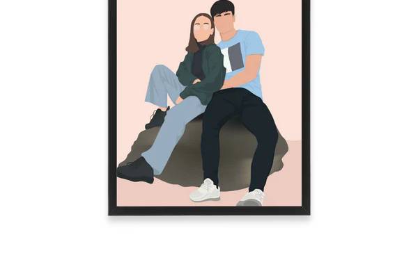 Pareja estilo cartoon