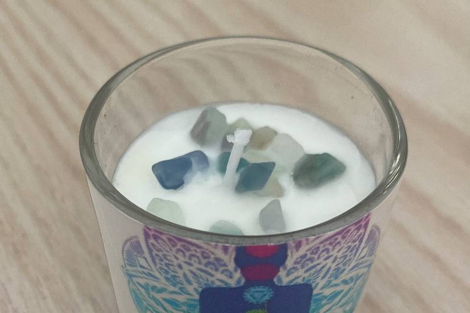 Vela en vaso