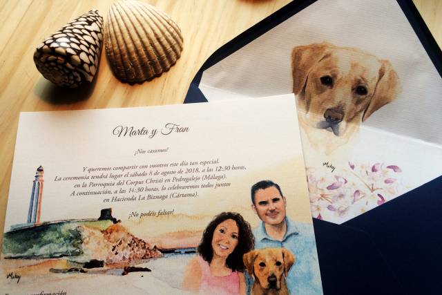 Invitación personalizada boda