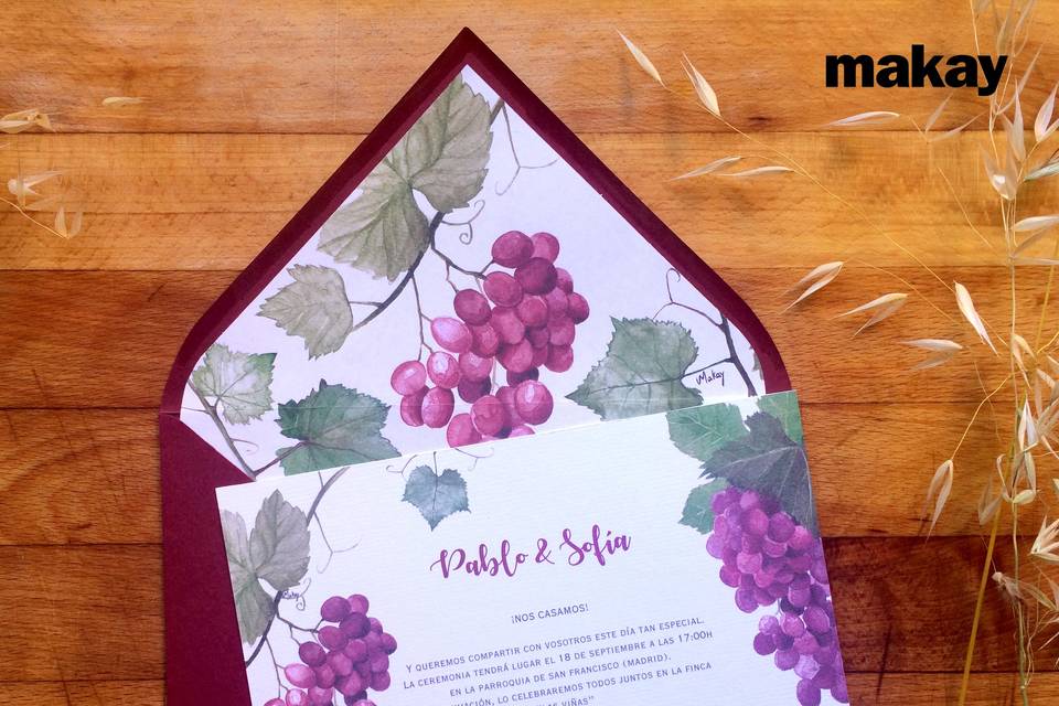 Invitación pre-diseñada